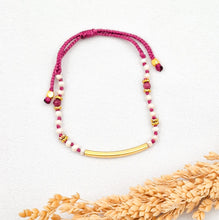 Load image into Gallery viewer, Bracelet Kepang Pearl Brass Line

