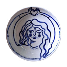 Load image into Gallery viewer, Antique Bowl Blue Painted
