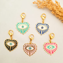 Load image into Gallery viewer, Keychain Mini Tribal Eyes &amp; Heart
