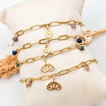 Load image into Gallery viewer, Bracelet Charm Pearl and Stone
