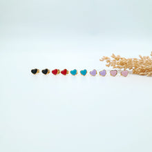 Load image into Gallery viewer, Earring Stud Heart Stainless Steel Enamel

