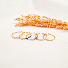 Load image into Gallery viewer, Ring Enamel Half Crystal
