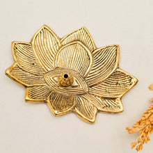 Load image into Gallery viewer, Brass Incense Holder Plate Lotus
