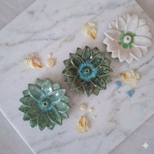 Load image into Gallery viewer, Ceramic Incense Holder Lotus Bloom
