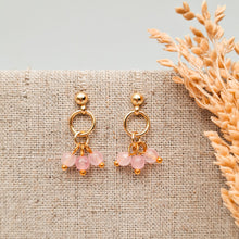 Load image into Gallery viewer, Earring Stud Circle Gemstone
