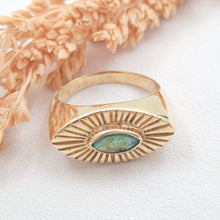 Load image into Gallery viewer, Ring Turquoise Tribal Eye
