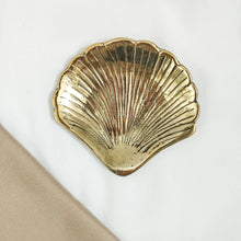 Load image into Gallery viewer, Plate Brass Trinket Tray Shell Mermaid
