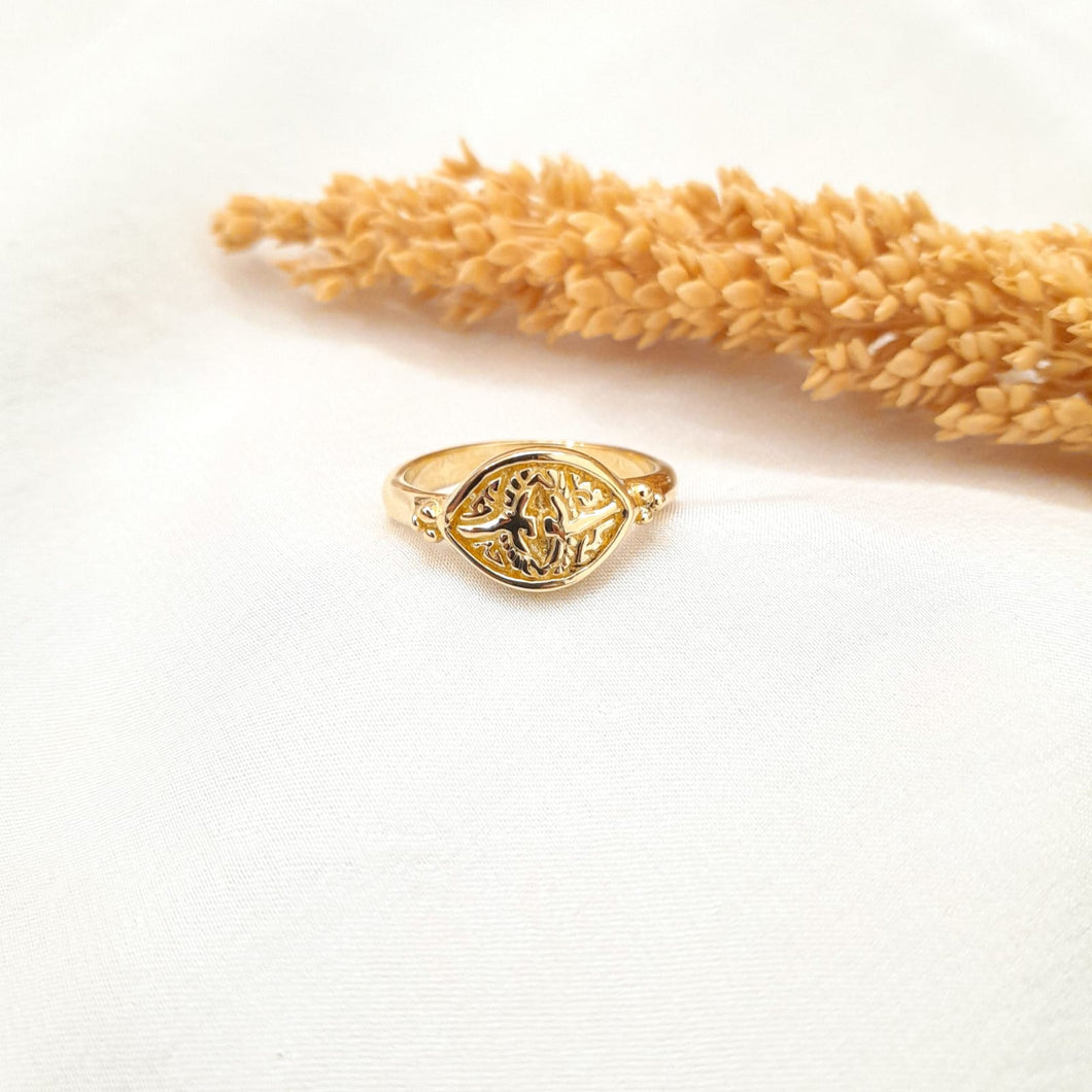 Ring Signet Peace Bird Couple