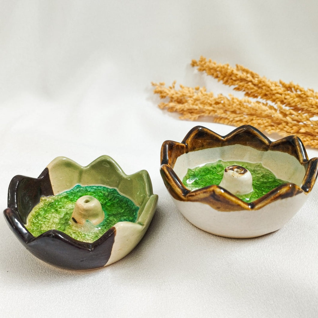 Incense Holder Ceramic Lotus Flower