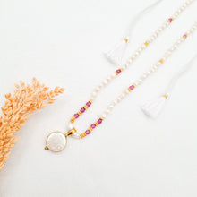 Load image into Gallery viewer, Necklace Yoga Mini Pearl Full Moon Pendant
