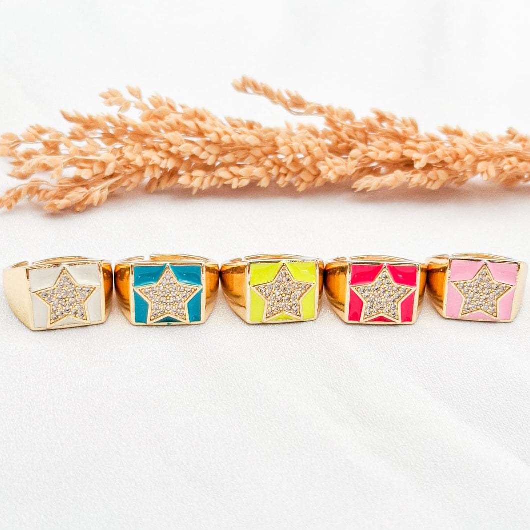 Ring Enamel Star