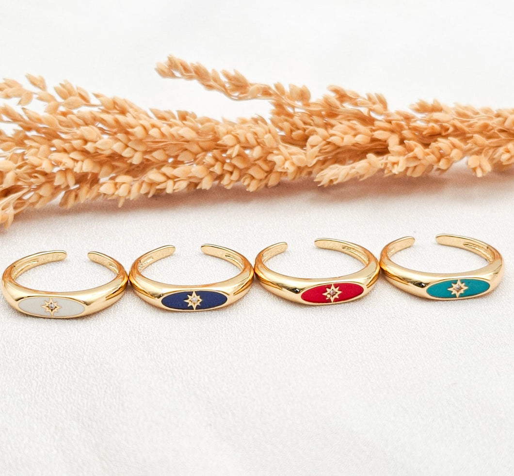 Ring Enamel Star Small