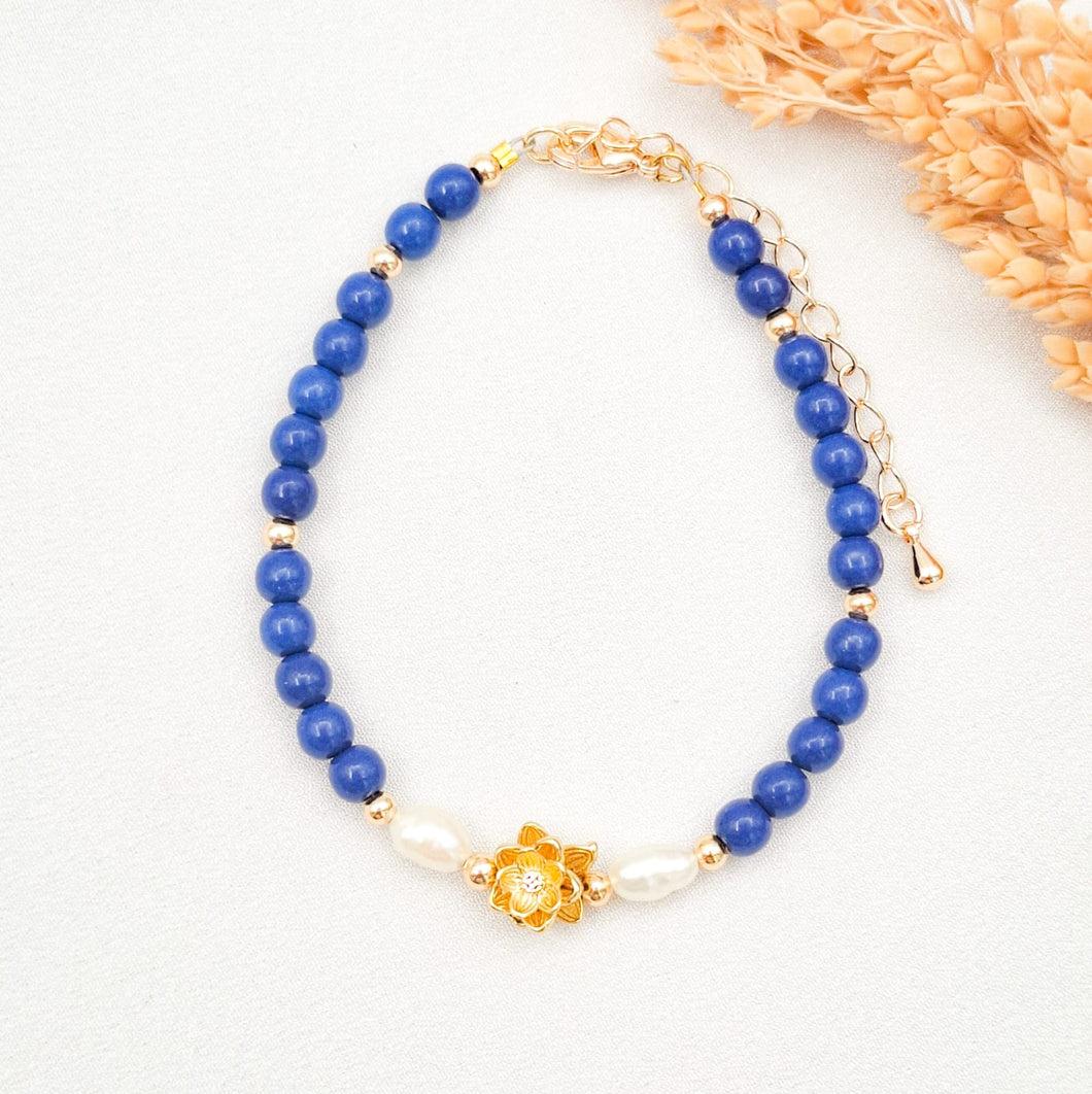 Bracelet Gemstone Lotus Flower