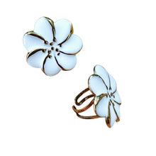 Load image into Gallery viewer, Ring Cuff Enamel Flower

