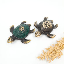 Load image into Gallery viewer, Brass Decor Antique Wisdom Turtle
