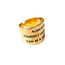 Load image into Gallery viewer, Ring Quote Adjustable Wide
