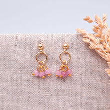 Load image into Gallery viewer, Earring Stud Circle Gemstone
