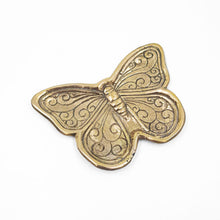 Load image into Gallery viewer, Plate Brass Trinket Tray Butterfly
