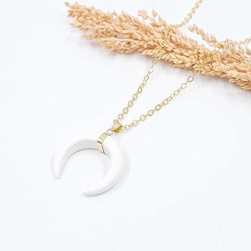 Necklace Amethyst Moon Pendant