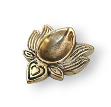 Load image into Gallery viewer, Brass Incense Holder Cone Lotus
