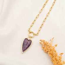 Load image into Gallery viewer, Necklace Special Chain Pendant Heart Gemstone
