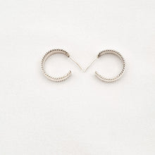 Load image into Gallery viewer, Earring Hoop Stud Natural Swirl
