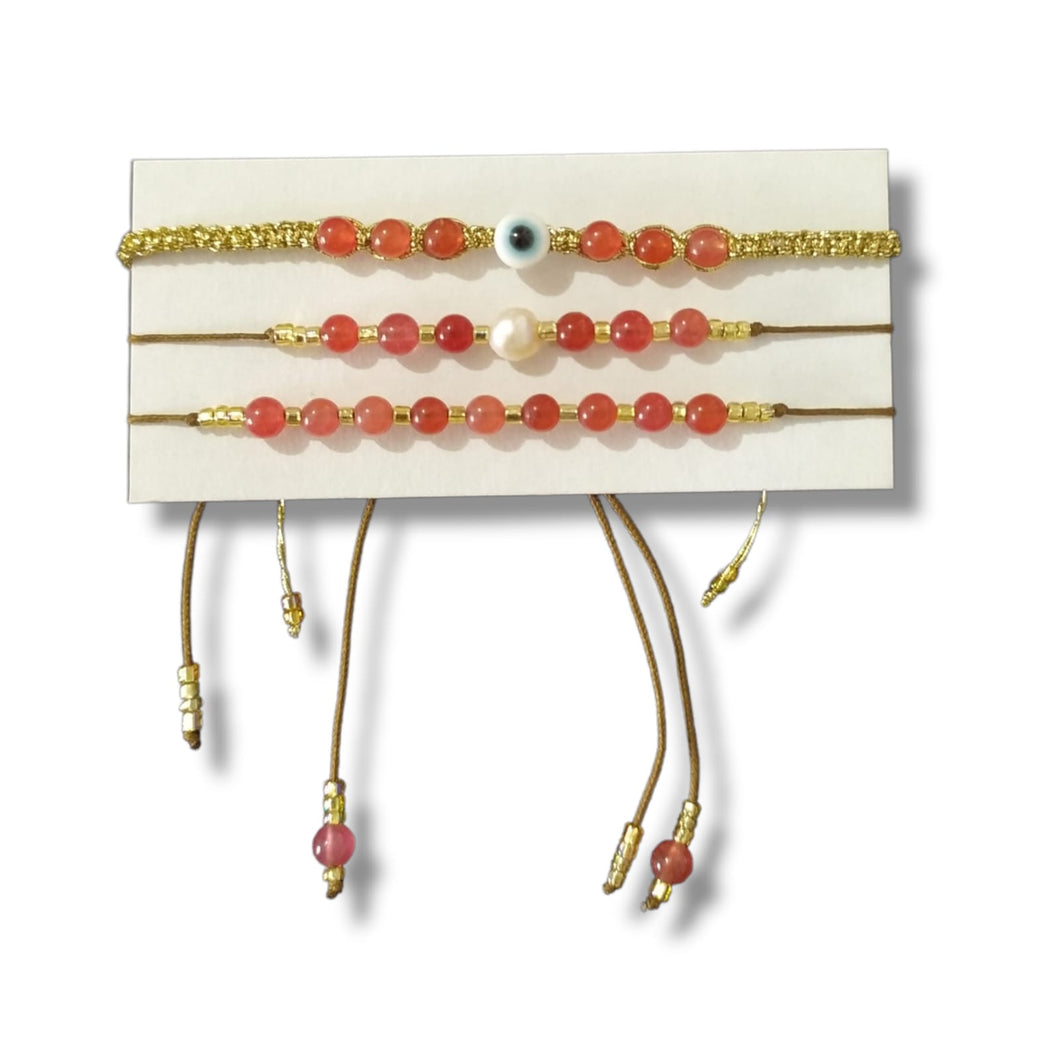 Bracelet Set Eyes and Stone