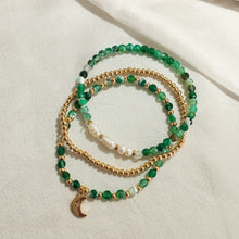Load image into Gallery viewer, Bracelet Set Moon and Pearls
