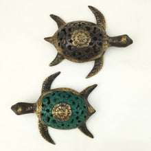 Load image into Gallery viewer, Brass Decor Antique Kerawang Turtle
