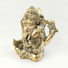 Load image into Gallery viewer, Brass Decor Lord Sitting Ganesha 8cm
