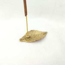 Load image into Gallery viewer, Brass Incense Holder Mini Leaf

