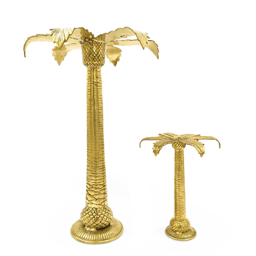 Brass Decor Palm Tree Candle Holder
