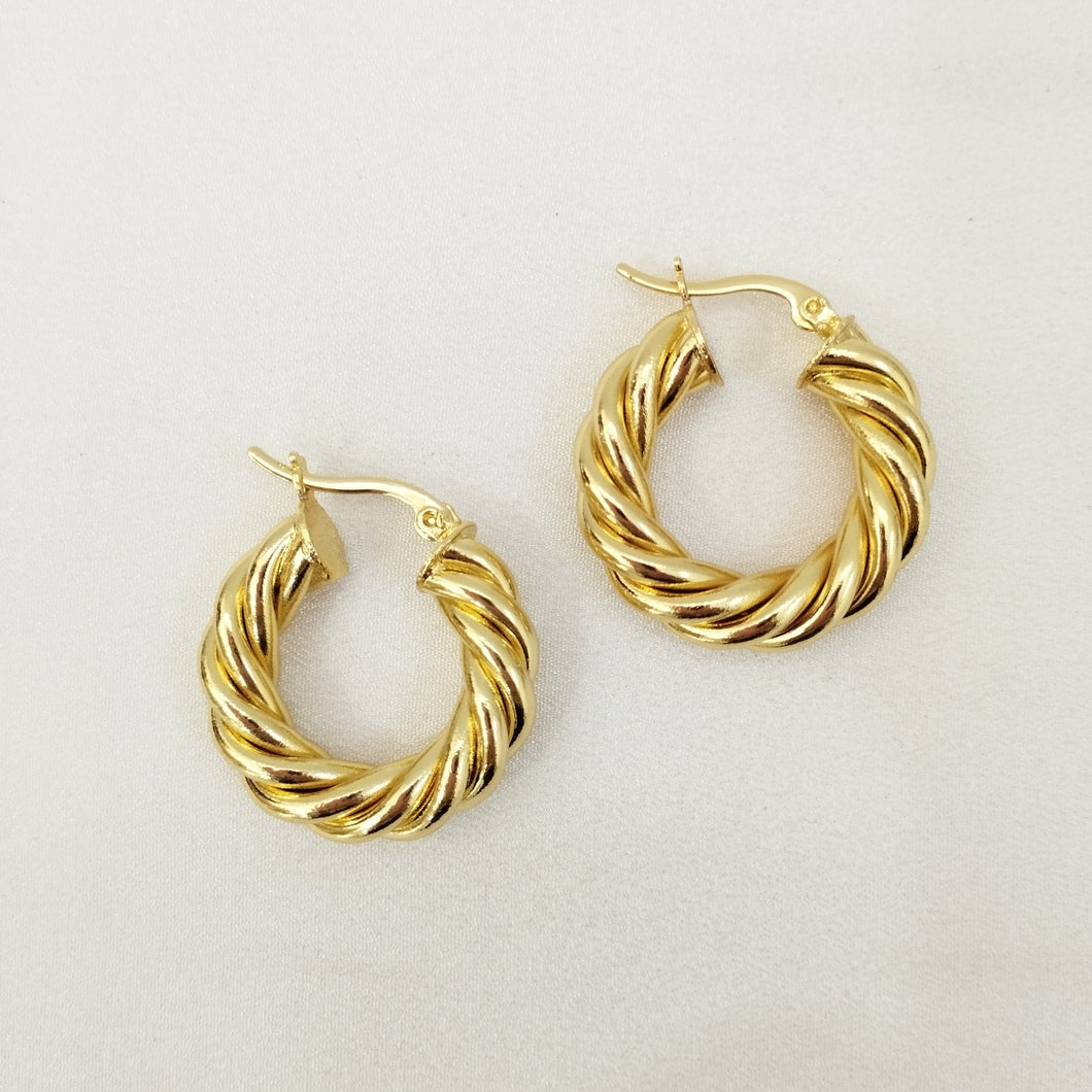 Earring Hoop Swirl