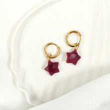 Load image into Gallery viewer, Earring Hoop with Pendant Star
