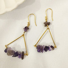 Load image into Gallery viewer, Earring Triangle with Stone
