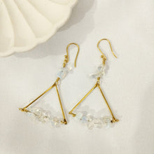 Load image into Gallery viewer, Earring Triangle with Stone
