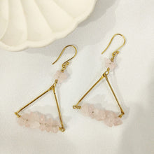 Load image into Gallery viewer, Earring Triangle with Stone
