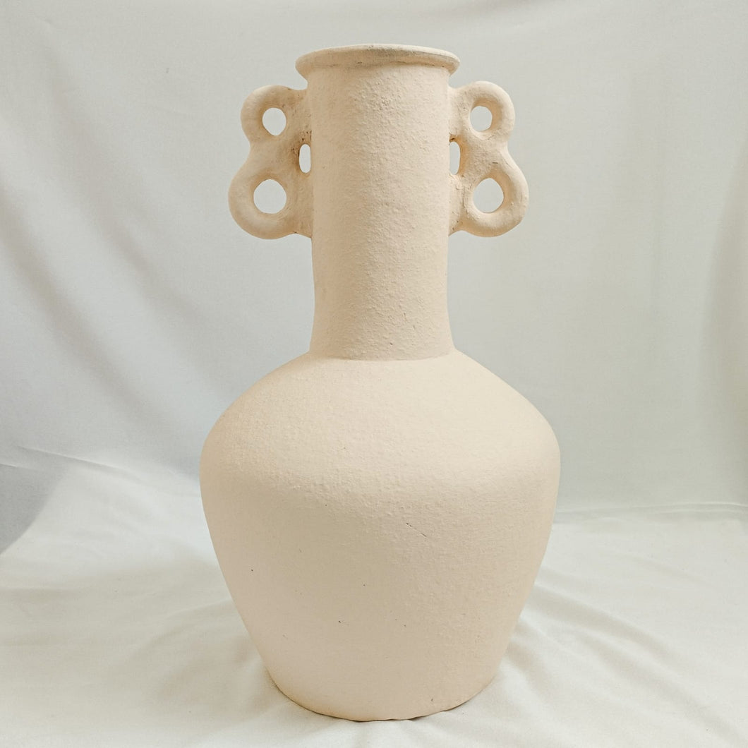 Lombok Ceramic Art Vase With Flower Handles