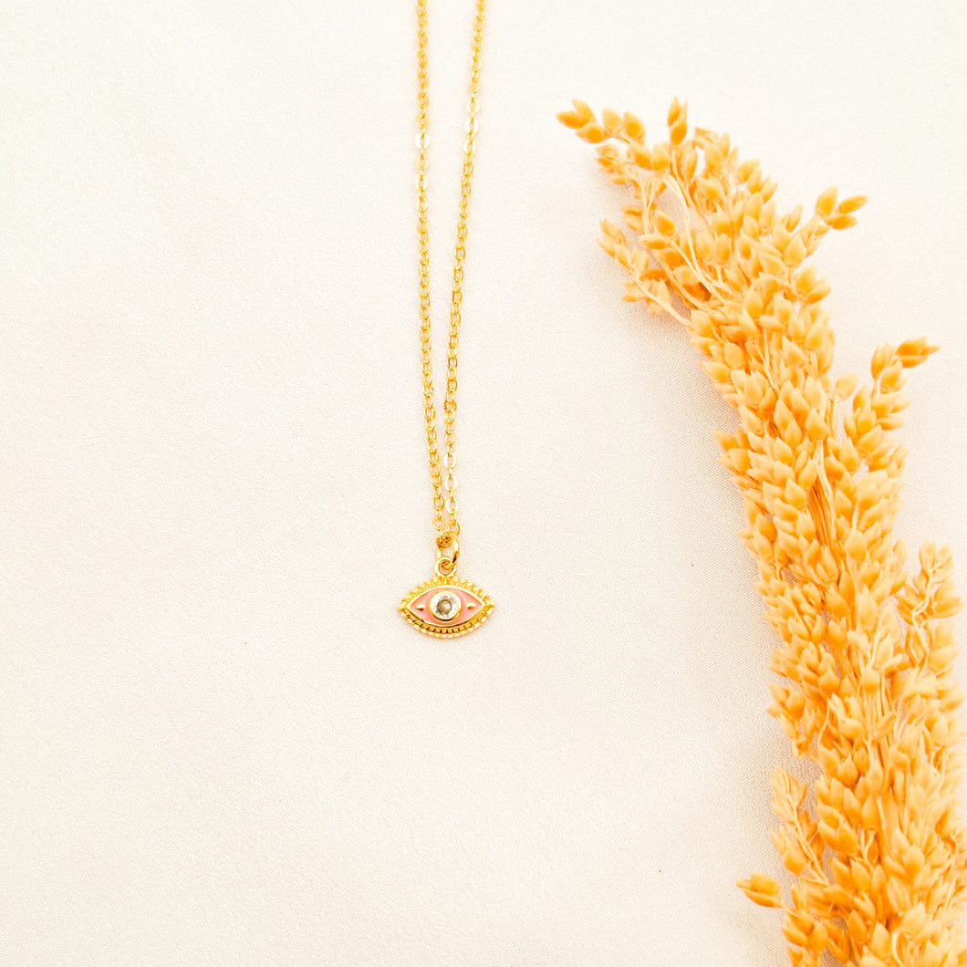 Necklace Pendant Tribal Eyes Enamel