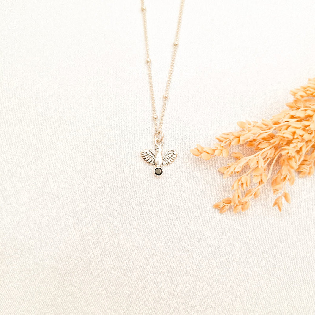 Necklace Plain Silver 925 Little Charm Bird