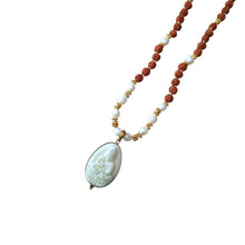 Load image into Gallery viewer, Necklace Yoga Rudragsha Pearl Bone Carving
