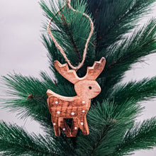 Load image into Gallery viewer, Wooden Christmas Ornament Deer
