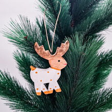 Load image into Gallery viewer, Wooden Christmas Ornament Deer
