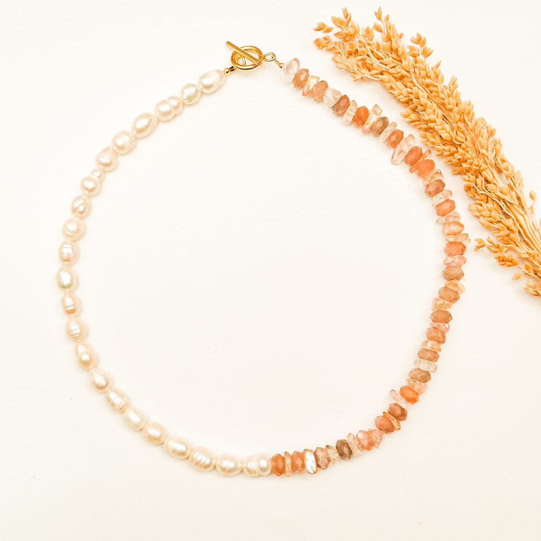 Necklace Mix Pearl & Gemstone