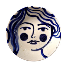 Load image into Gallery viewer, Antique Bowl Blue Painted

