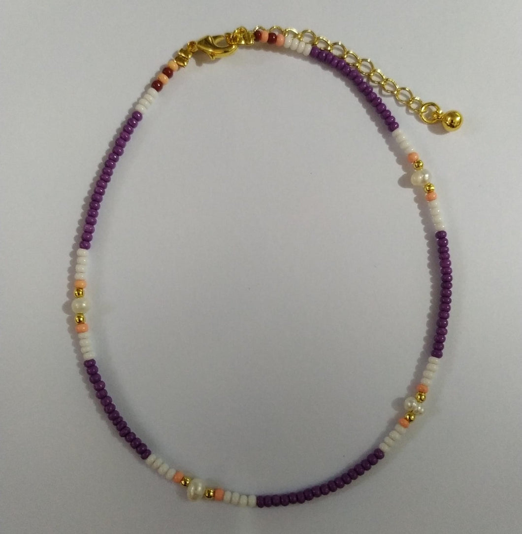 Anklet Magic Mini Beads & Pearl