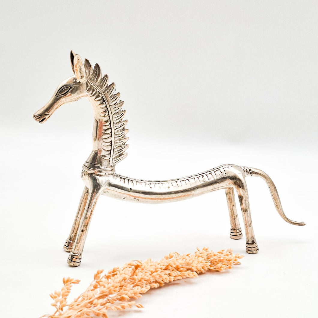 Brass Decor Tribal Horse