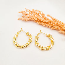 Load image into Gallery viewer, Earring Hoop Swirl
