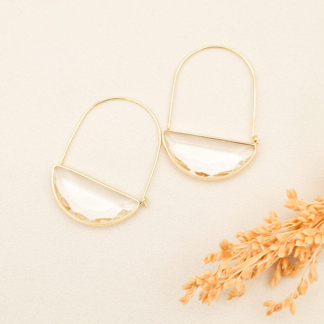 Earring Love Hoop Crystal Glass