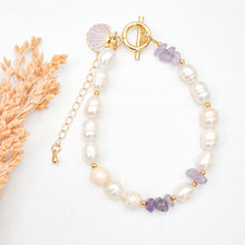 Load image into Gallery viewer, Bracelet Pearl Enamel shell
